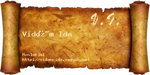 Vidám Ida névjegykártya