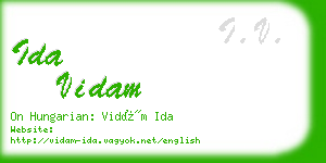 ida vidam business card